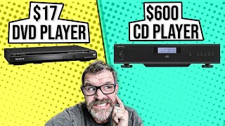 Is a $17 DVD player better than a $600 CD Player?  You may be surprised! Sony DVD vs Rotel CD11ii
