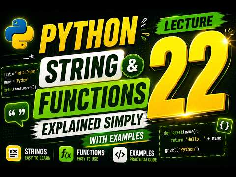 Lecture 22python String Functions Explained Simply With Examples