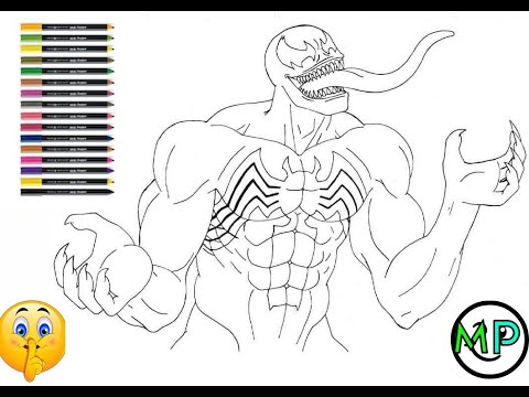 Marvel Legend how to color venom coloring book for beginners
