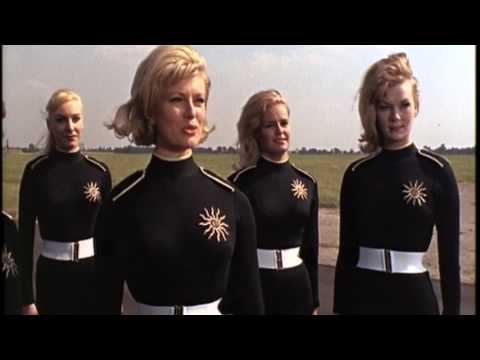 Pussy Galore's flying brigade from James Bond Goldfinger (1964)