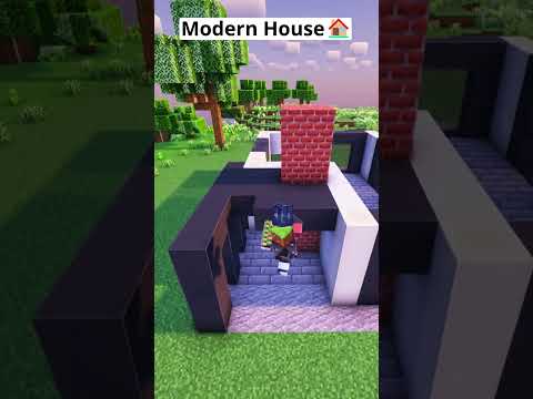 Minecraft Modern House Tutorial🏠 #shorts