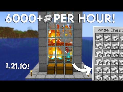 NEW UPDATED Minecraft Java 1.21.10 IRON FARM TUTORIAL | 6000 Iron Per Hour