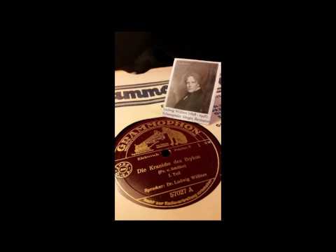 Dr. Ludwig Wüllner spricht 1935: "Die Kraniche des Ibykus"