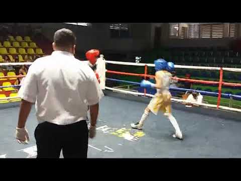 ISAAC ALVARADO VS BRANDON BALDELOMAR  84 - 86 LBS , DOMINGO 14 AGOSTO DE 2022 . GIMNASIO NICARAO..