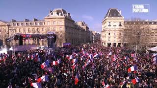 Vidéo impressionnante des plus de 100 000 personnes au meeting de Jean-Luc Mélenchon à Paris