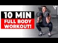 10 Min AT HOME Full Body Workout | Minimal Equipment (BEGINNER FRIENDLY!)