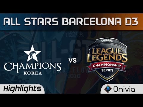 LCK vs EU LCS Highlights All Stars Barcelona 2016 D3 Korea vs Europe