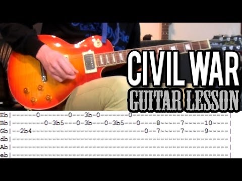 Guns N'Roses - Civil War FULL Guitar Lesson (With Tabs)
