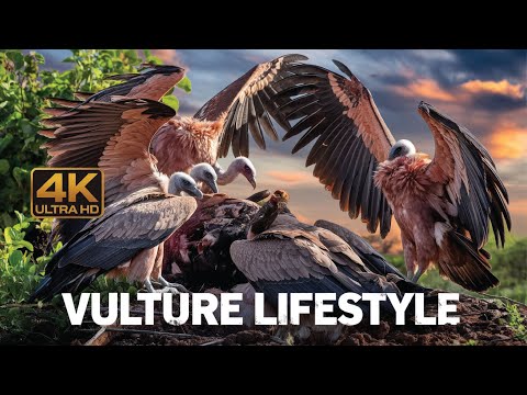 Incredible Vulture Feeding Frenzy | Vulture Lifestyle in 4K Ultra HD