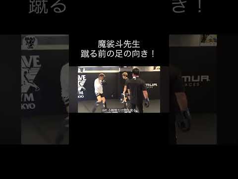 魔裟斗先生ローキックを早く蹴る方法を伝授 #キックボクシング #ミット打ち #格闘技 #ブレイキングダウン #k1wgp #魔裟斗 #三浦孝太