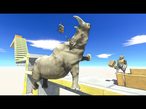 Go Down the Stairs and Attack the Ghor Hammer or BOOM - Animal Revolt Battle Simulator