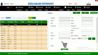 Sales & Inventory Management System(Supermarket)