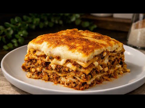 The Creamiest Homemade Lasagna Ever! 😍 Perfect Layers, Béchamel Sauce & Melted Mozzarella!