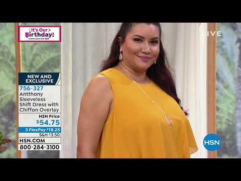 Antthony Sleeveless Shift Dress with Chiffon Overlay