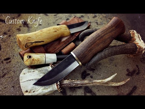 Making A Knife With Hand Tools - Custom Bushcraft Puukko , Hunting Belt knife