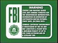 Green FBI Warnings 1997 2000 And Walt Disney Home Video Logo 1992 2001