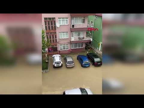 Dere taştı, ev ve iş yerini su bastı