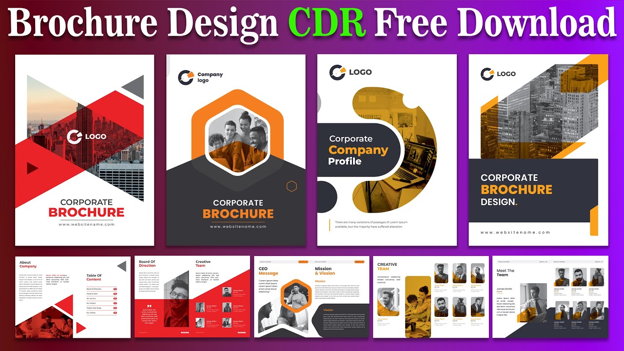 Brochure Design CDR Free Download | Brochure Design Templates Free Download #shanitechguide