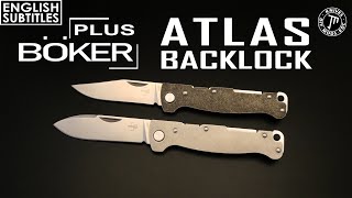 Das neue Atlas von Böker Plus Backlock und verschiedene Klingenformen