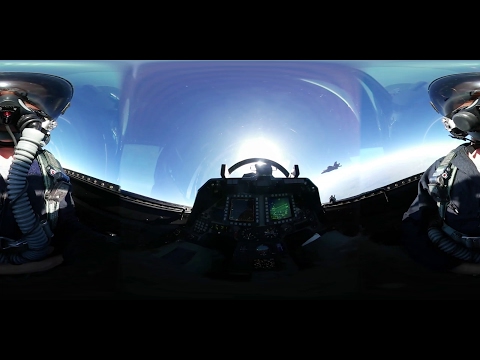 F-16 Aerial Refueling 360-Degree Video