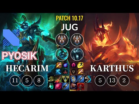 DRX Pyosik Hecarim vs Karthus Jungle - KR Patch 10.17