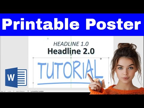 How to Make a POSTER Using Microsoft WORD (Easy & Printable!)