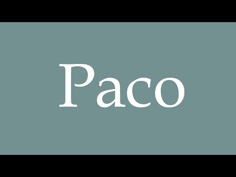 How to Pronounce ''Paco'' Correctly in French