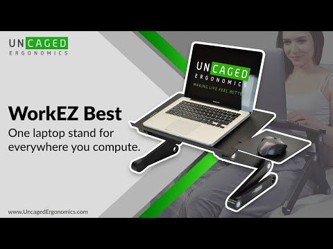 WorkEZ XL Professional Adjustable Ergonomic Laptop Stand with Mouse Pad- 5 Colors