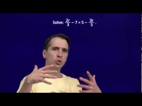 Art of Problem Solving: Linear Equations with Fractions Part 1