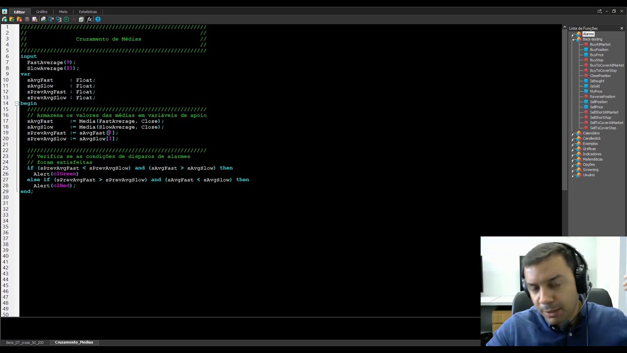 Introdução a criação de estratégias de execução (Estratégias no gráfico)