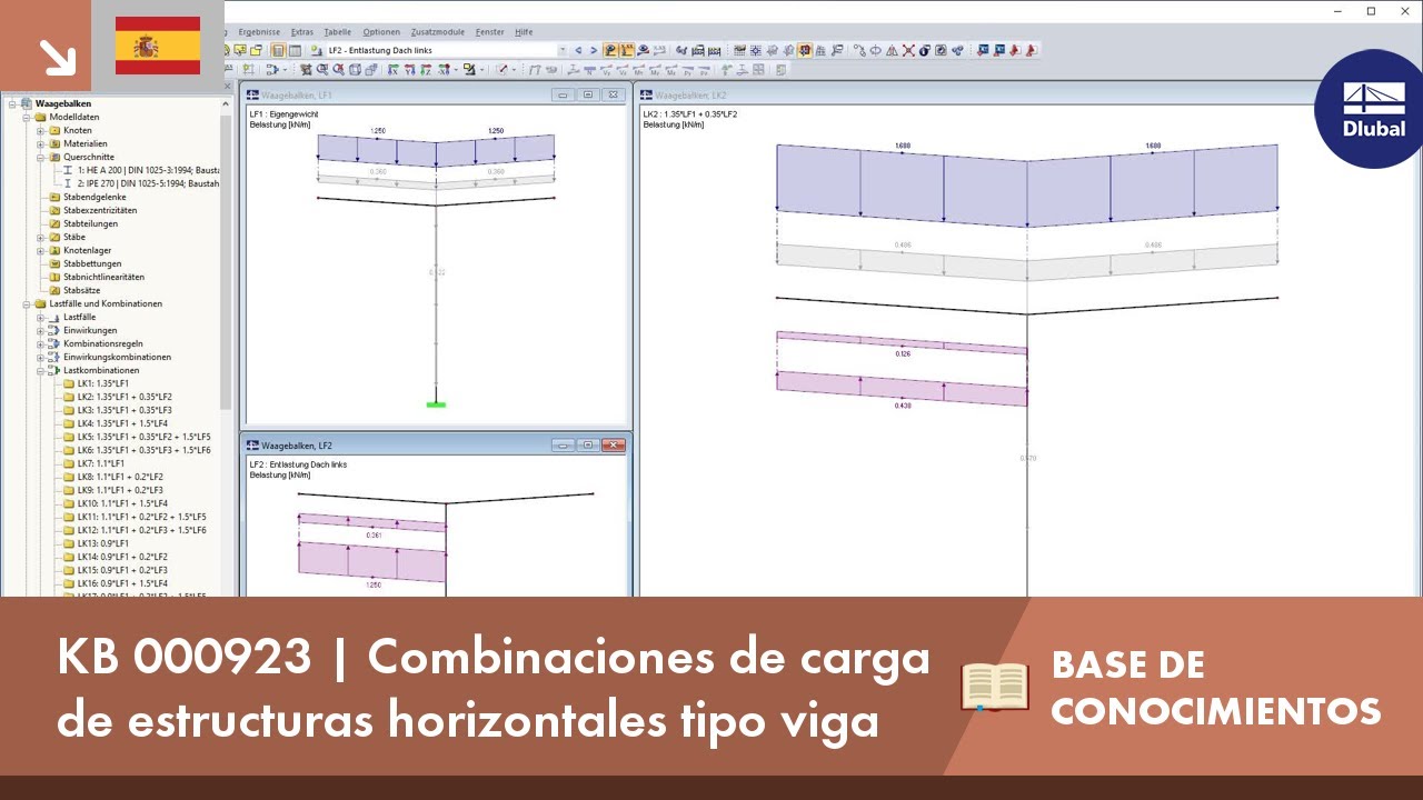 KB 000923 | Combinaciones de carga de estructuras horizontales tipo viga