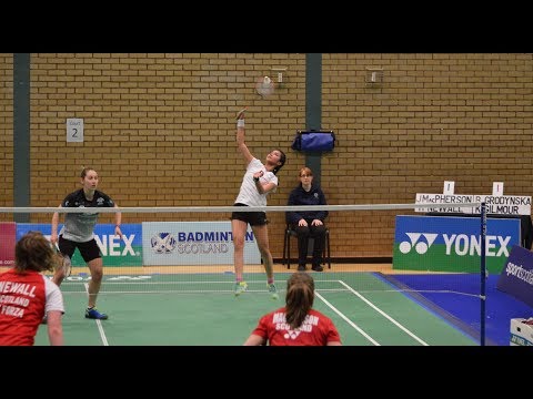Scottish National Badminton Championships 2019 WD SemiFinal Highlights - Kirsty, Basia, Julie, Holly