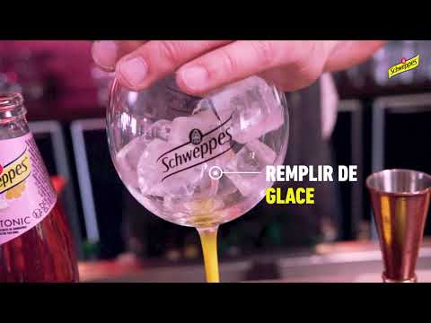 Schweppes Pink tonic - cocktail Pink Collins (FR)