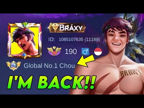 BRAXY CHOU IS BACK! | TOP 1 GLOBAL CHOU ROTATION - MLBB
