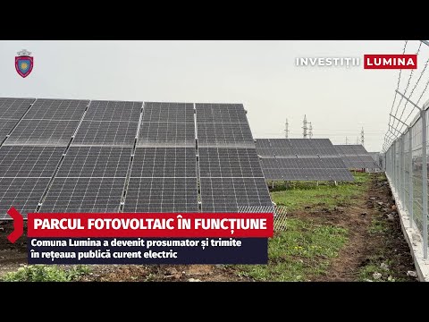 Parcul fotovoltaic din Lumina în funcțiune