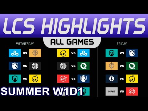 LCS Highlights Week1 Day1 LCS Summer 2023 All Games By Onivia