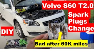 Volvo S60 2.0T spark plugs replacement. Easy DIY