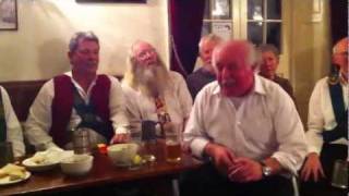 While Shepherds Watched Their Flocks by Night in the style of The Laughing Policeman. Trigg Morris.