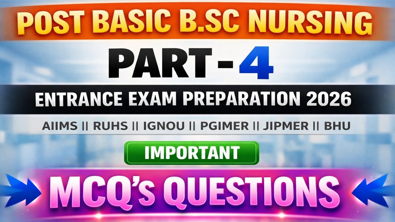 Post Basic Bsc Nursing Entrance Exam 2026 || Bsc Nursing Entrance Exam 2026