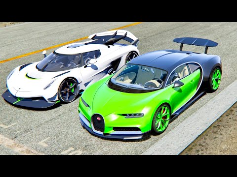 Koenigsegg Jesko vs Bugatti Chiron with NOS - Nardo Speed Ring
