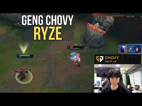How CHOVY RYZE Destroy Challenger Ahri Laning - GenG Chovy Stream