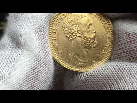 Sverige, Oskar II 1872-1907, 20 kronor guld 1879 stort LA - EXTREMT SÄLLYNT, graverad av Lea Ahlborn