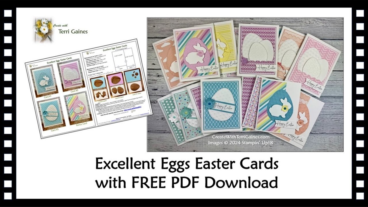 Excellent Eggs Easter Cards with FREE PDF Download