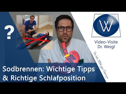 Wichtige Tipps & Richtige Schlafposition bei Sodbrennen, Reflux & Druck im Oberbauch wg. Magensäure