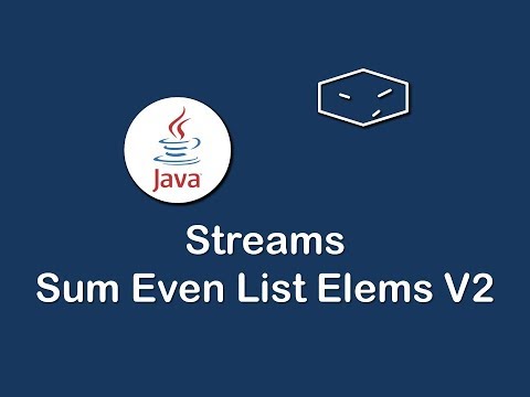 streams sum even list elems v2 in java