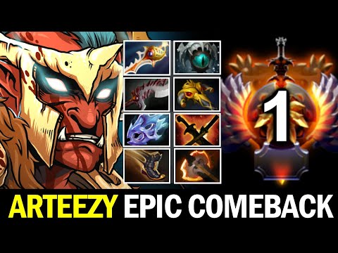 ARTEEZY Troll Top 1 MMR Epic Comeback with Divine Rapier Dota 2