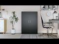 Boekenkast hout 82,5x30,5x115 cm zwart | video 1