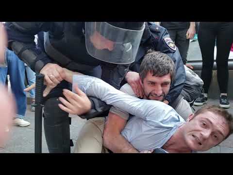 Зверские задержания на Чистых прудах. 3 августа. Москва