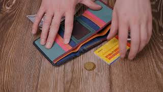 Удобный кошелек для девочек из натуральной кожи ST Leather 22497 разноцветный