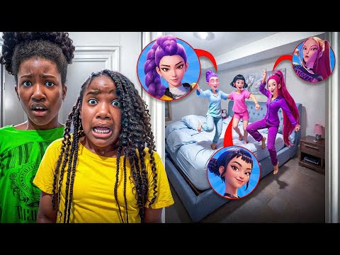 WE CAUGHT KPOP DEMON HUNTERS AT OUR BACK TO SCHOOL SLEEPOVER 💔💔😨